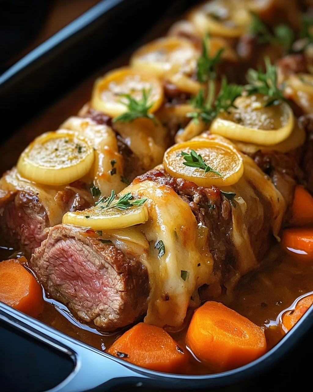 Rouladentopf aus dem Backofen