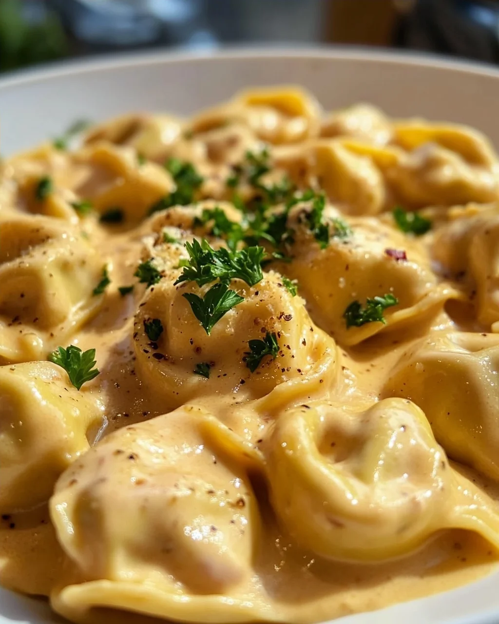Schnelle Käse Sahne Soße für Nudeln