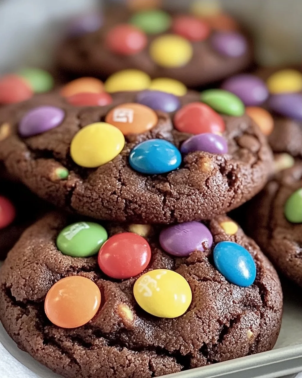 Schokoladen Cookies mit Smarties