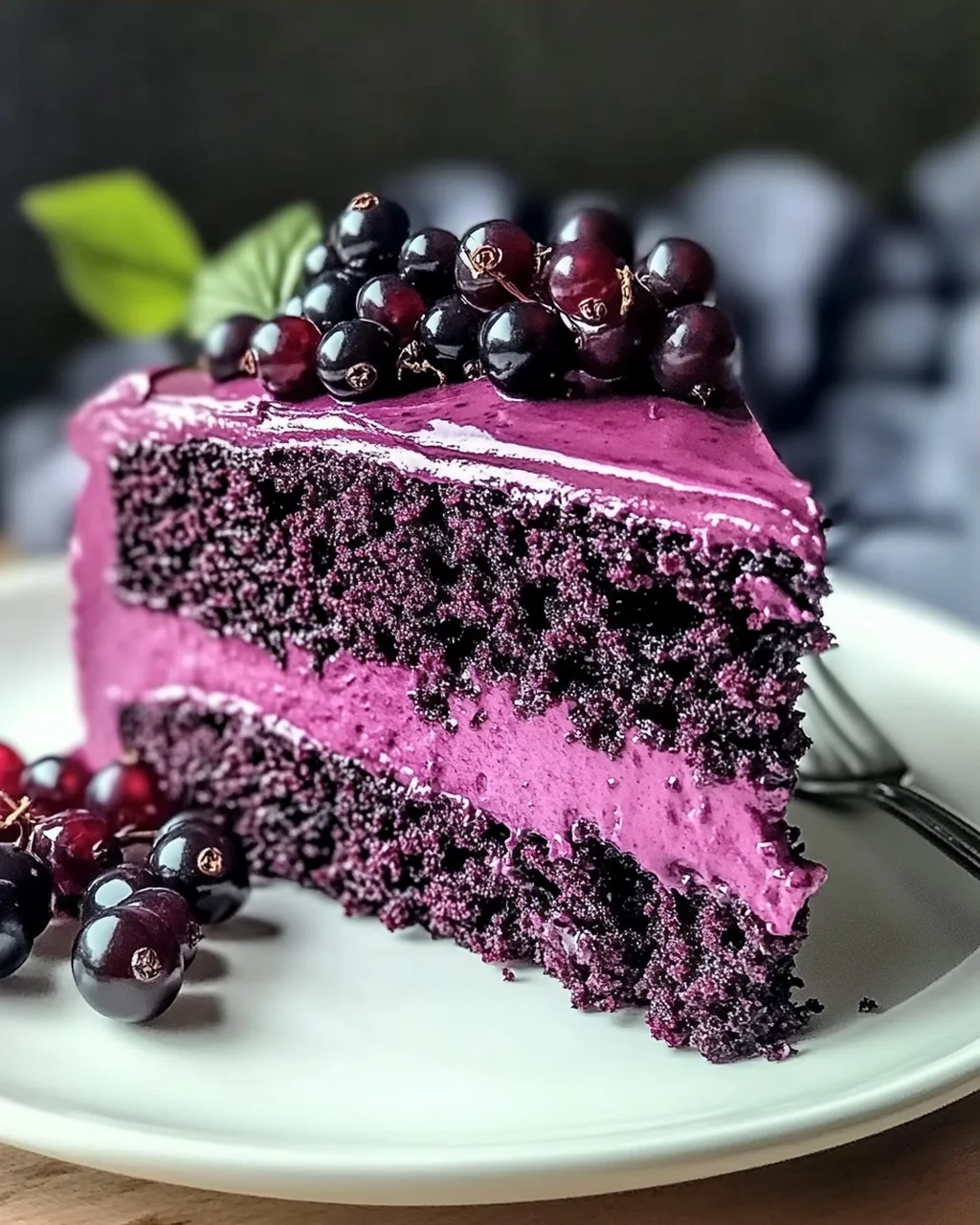 Schwarze Johannisbeer-Velvet-Kuchen-Glück für jeden Anlass