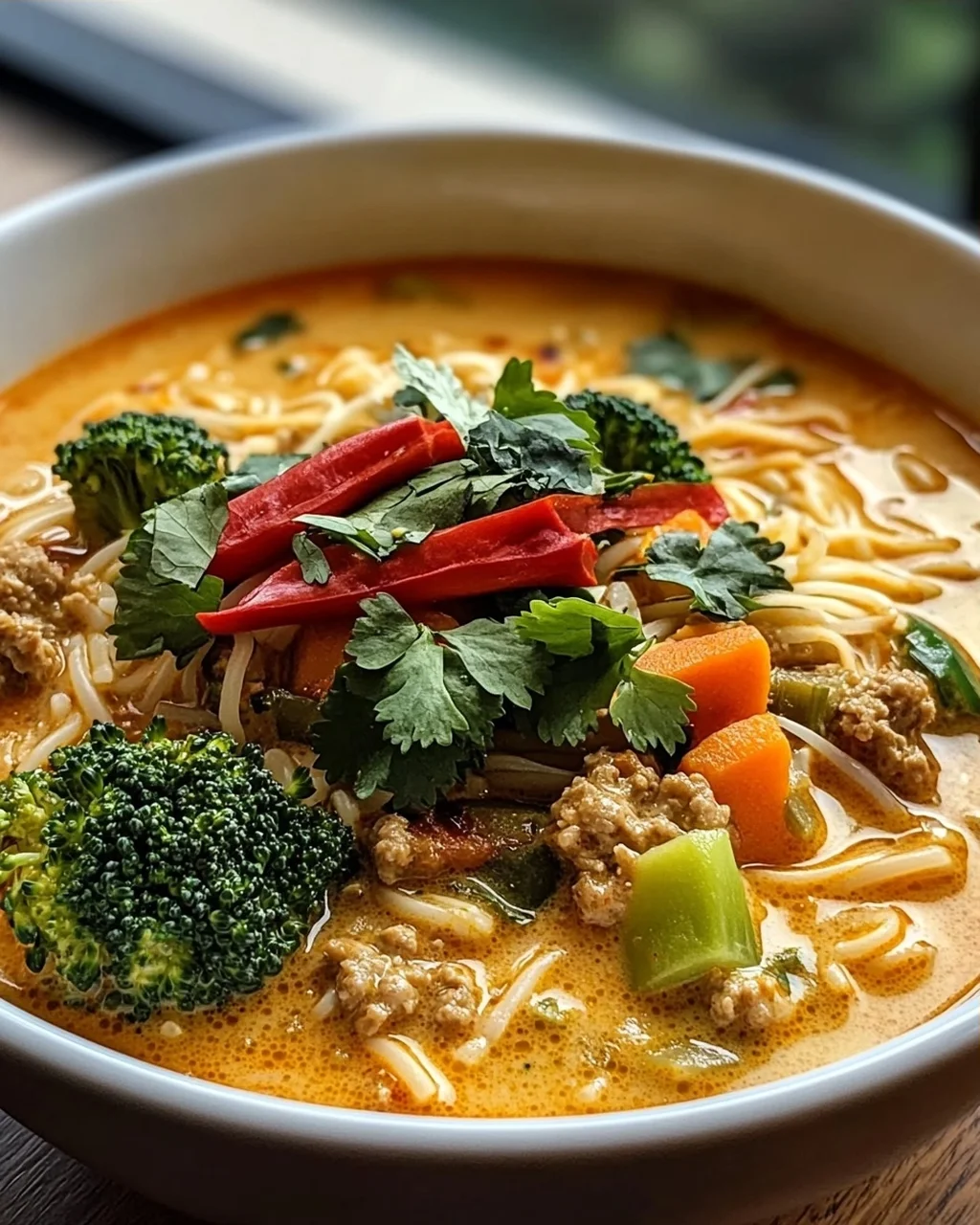 Thailändische Kokos Curry Nudelsuppe – Ultimatives Rezept!