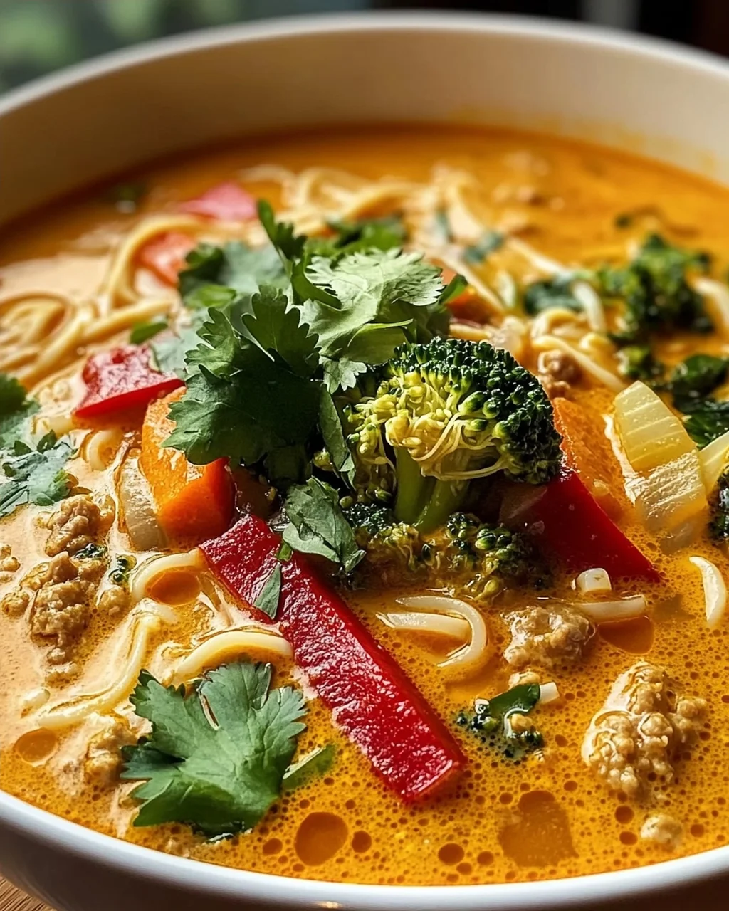 Thailändische Kokos Curry Nudelsuppe – Ultimatives Rezept!