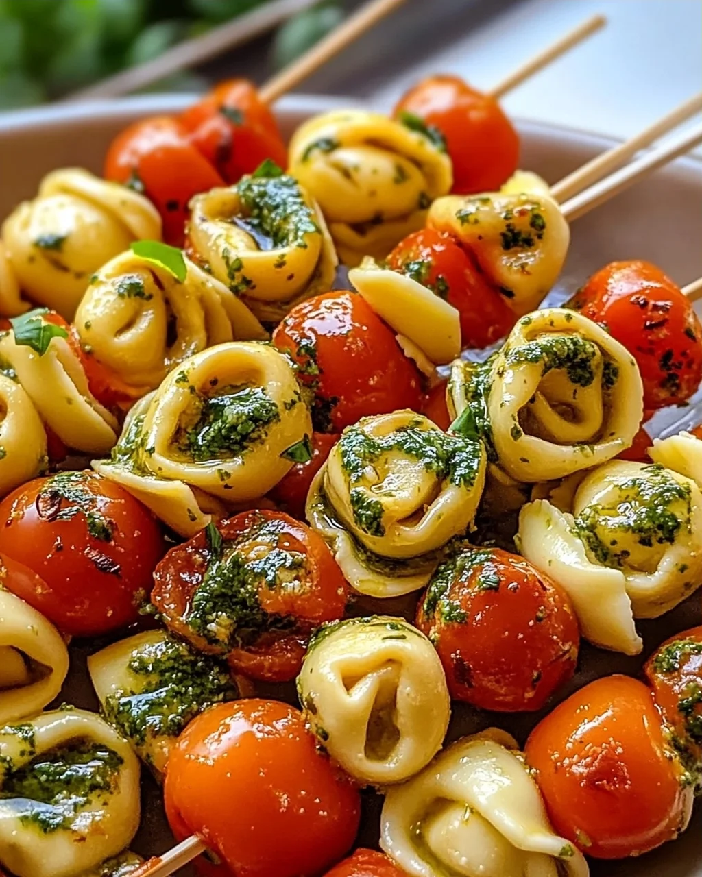 Tortellini Spieße Tomate Mozzarella für Feste
