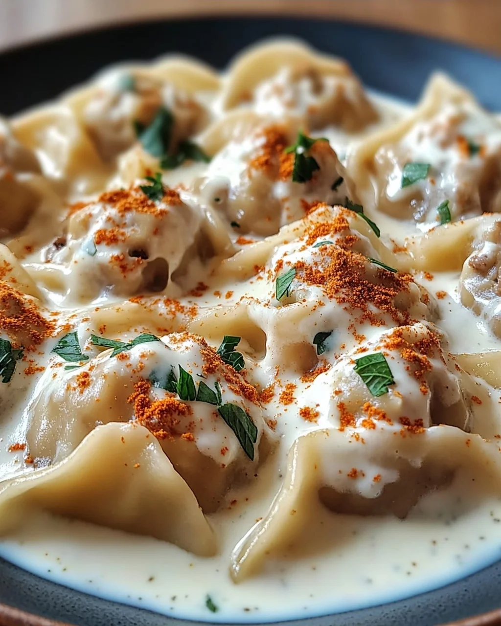 Türkische Manti mit Hackfleischfüllung & Joghurt-Soße