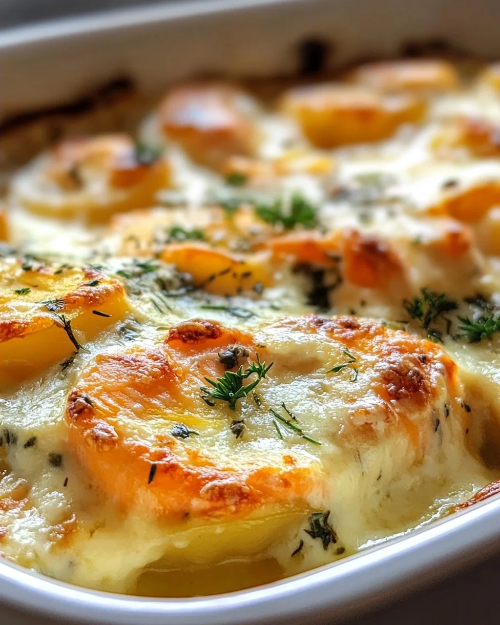 Unwiderstehlicher Cremiger Lachs-Kartoffel-Auflauf mit Käse