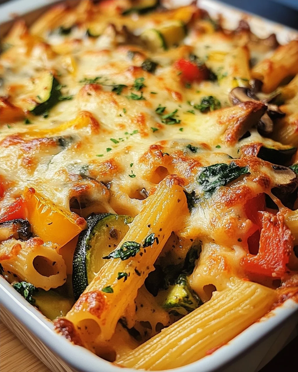 Vegetarischer Nudelauflauf