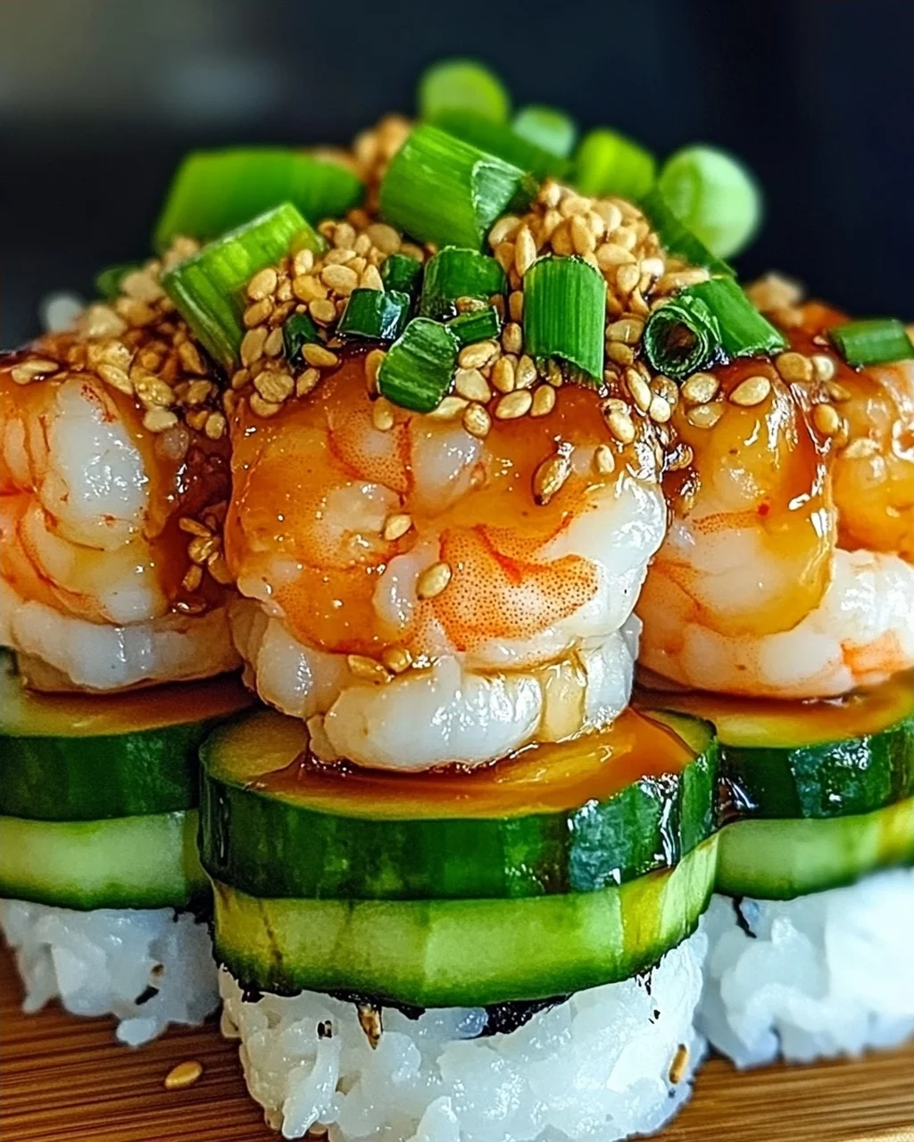 Würzige Garnelen Sushi Türme für jeden Anlass