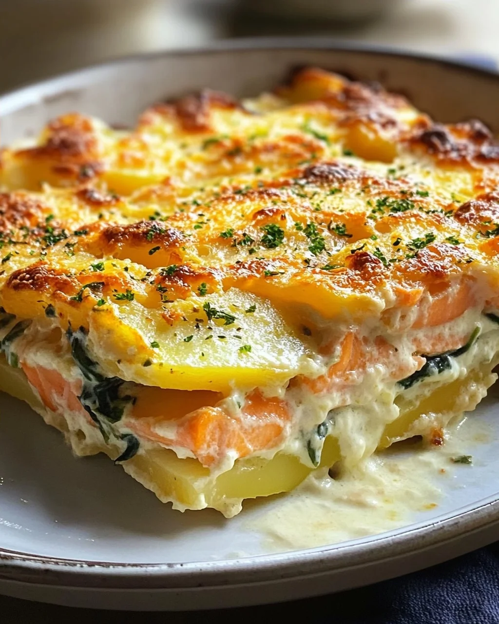 Zarter Lachs Auflauf Mit Kartoffeln