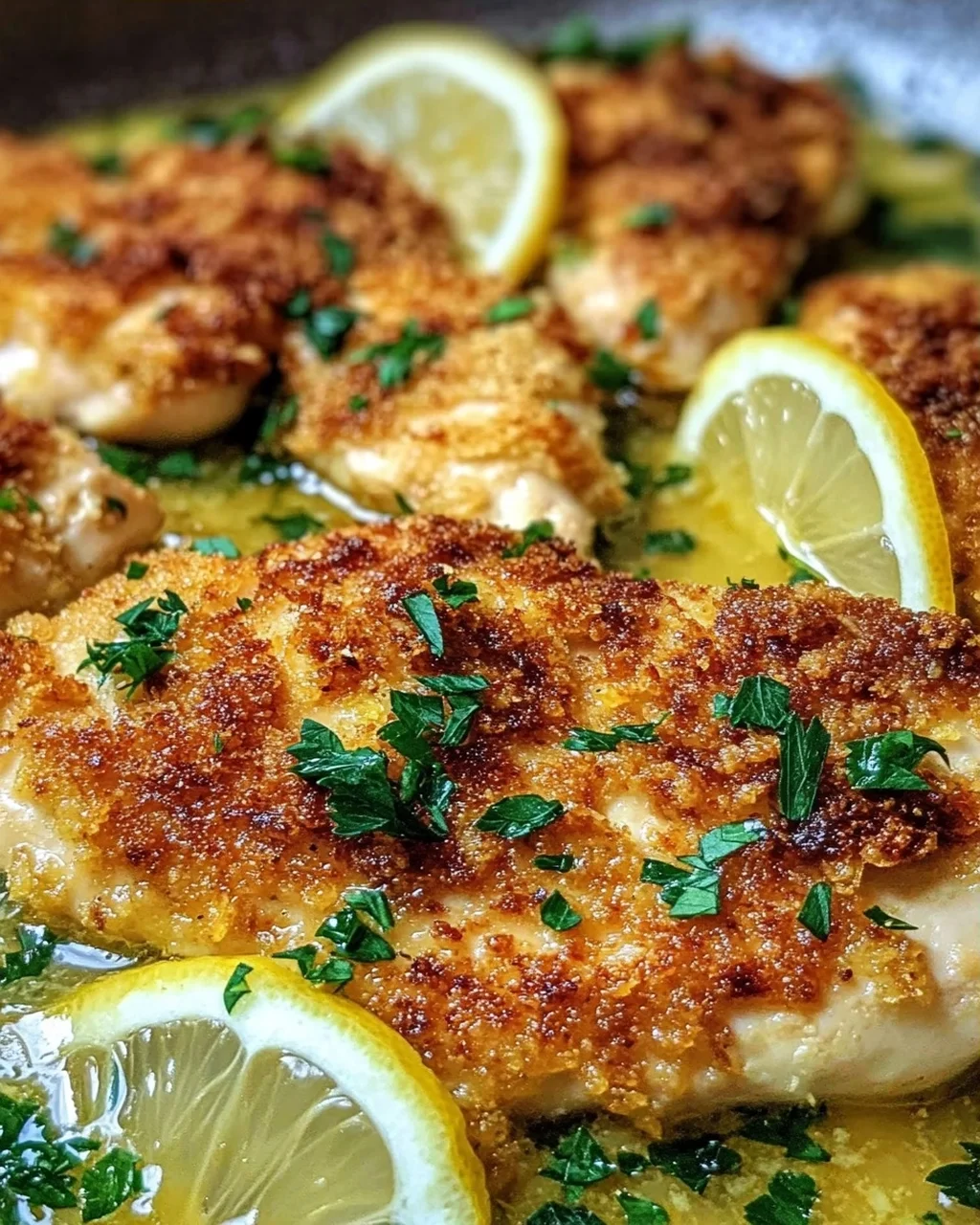 Zitronen Parmesan Pfannenhähnchen