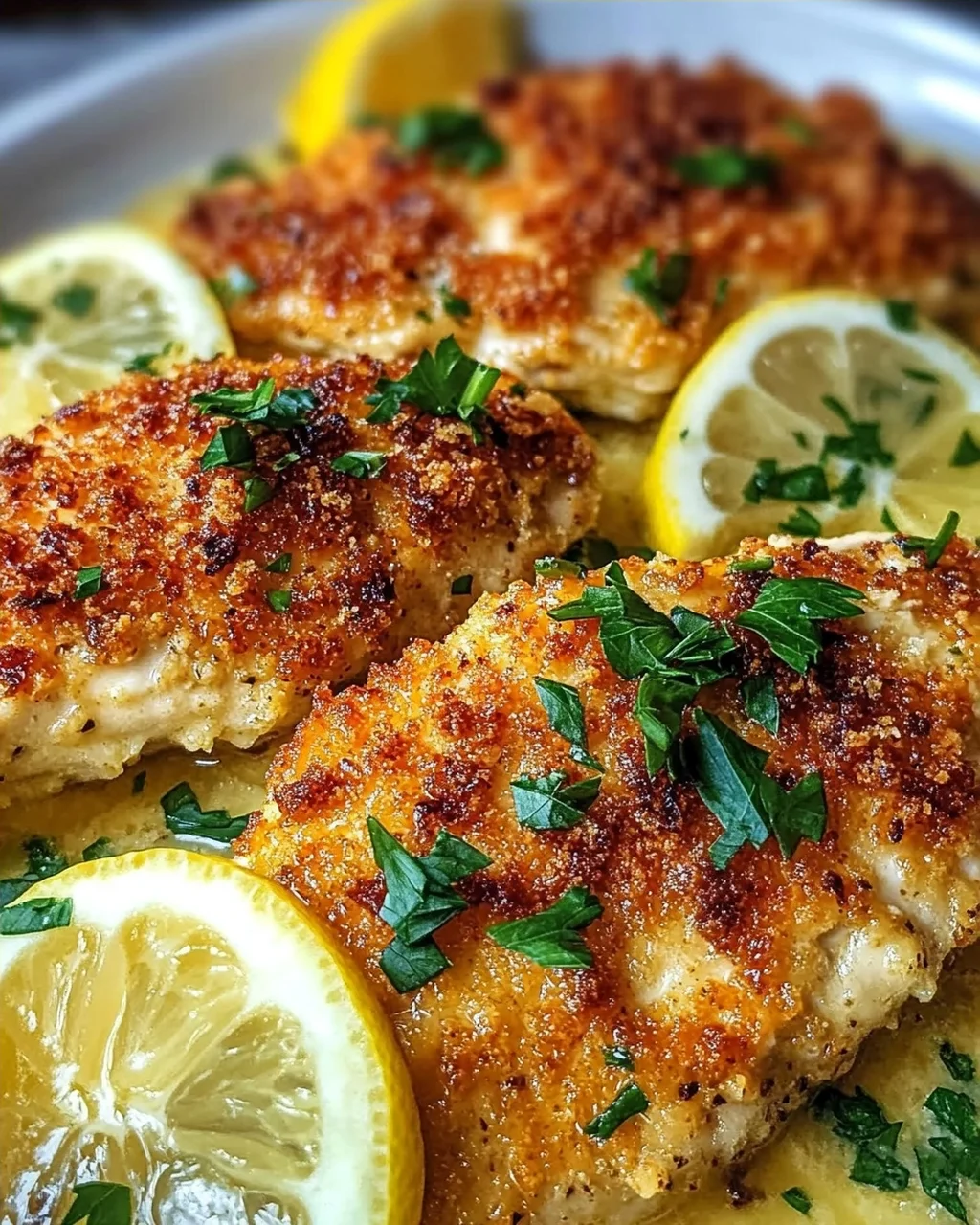 Zitronen Parmesan Pfannenhähnchen